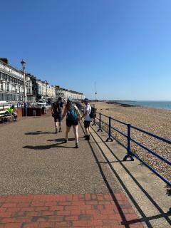 Heading out along the prom, some of Eastbourne's Victorian architecture and of course it's shingle beach